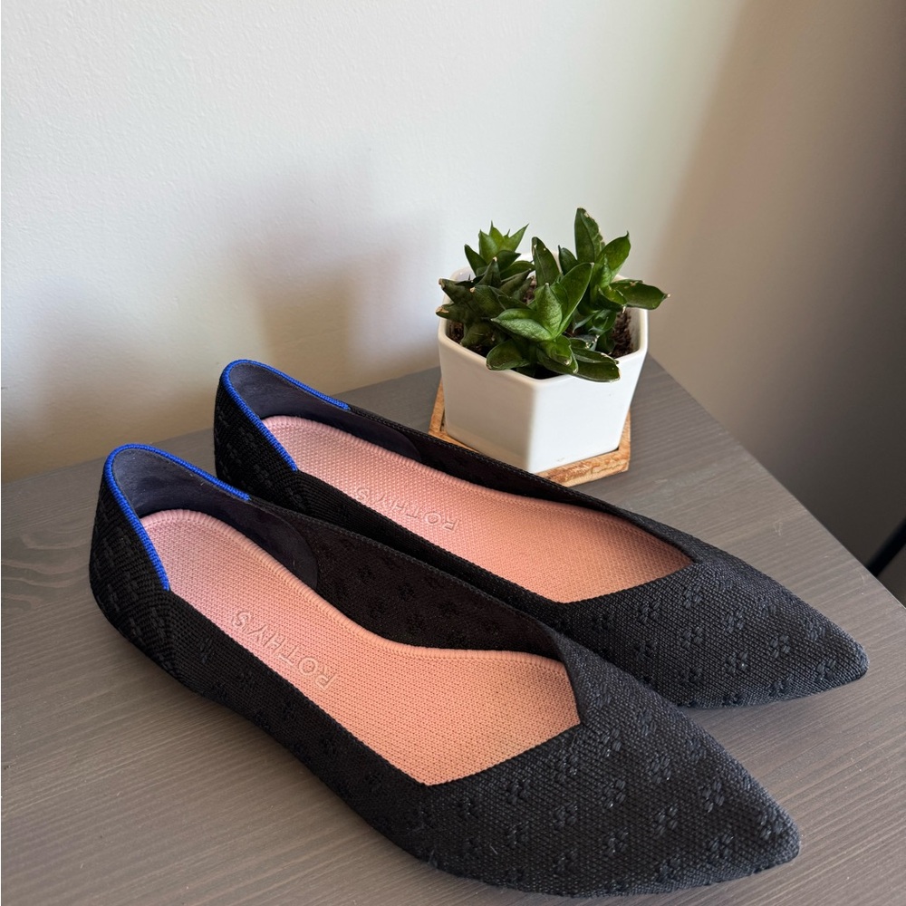 Rothy’s The Point Women's Black Ballet Flats 8.5